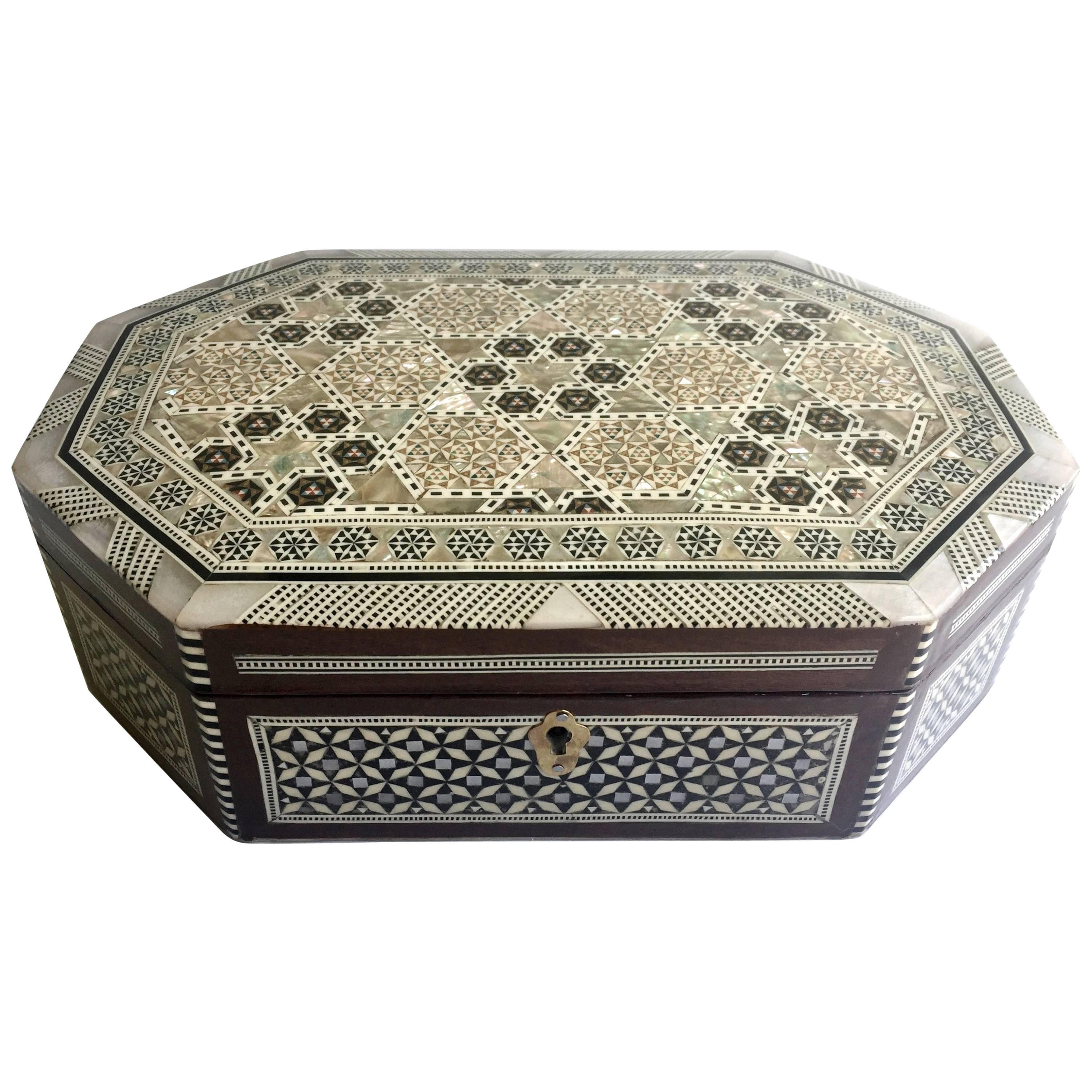 Mother-of-Pearl Jewelry Box, Octagon Box