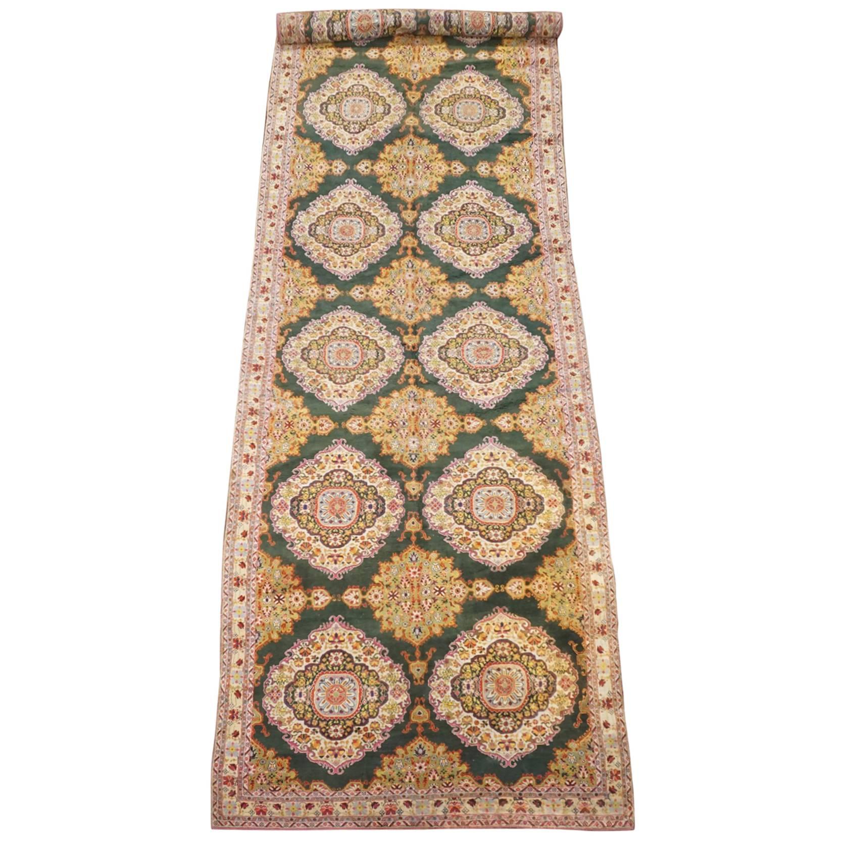 Antique Indian Agra Gallery Runner, circa 1900 For Sale
