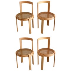 Vintage Italian Bentwood Cane Chairs in Natural Beech