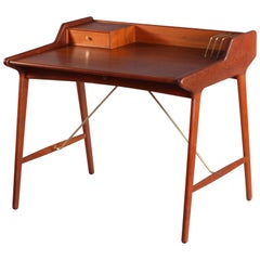 Mid-Century Modern Danish Teak Desk by Arne Wahl Iversen