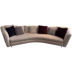 Sofa "Seymour" by Manufacturer Minotti in Aluminum Finished in Fabric