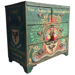 Antique Pine Chest of Drawers Dresser 19th Century Victorian Painted