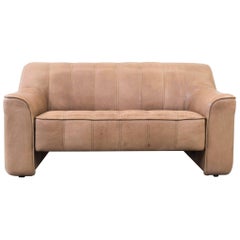 de Sede DS 44 Anilin Leather Sofa Brown Two-Seat Couch Modern