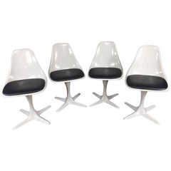 Burke Saarinen Style Dining Chairs with Propeller Base