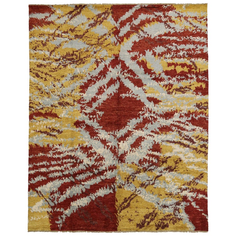 New Contemporary Moroccan Rug with Abstract Expressionism & Post-Modern Style For Sale