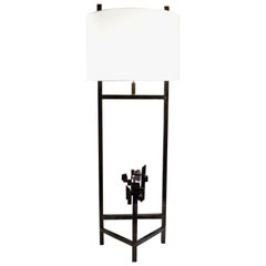Modernist Floor Lamp, Steel, Amethyst, 1980 12