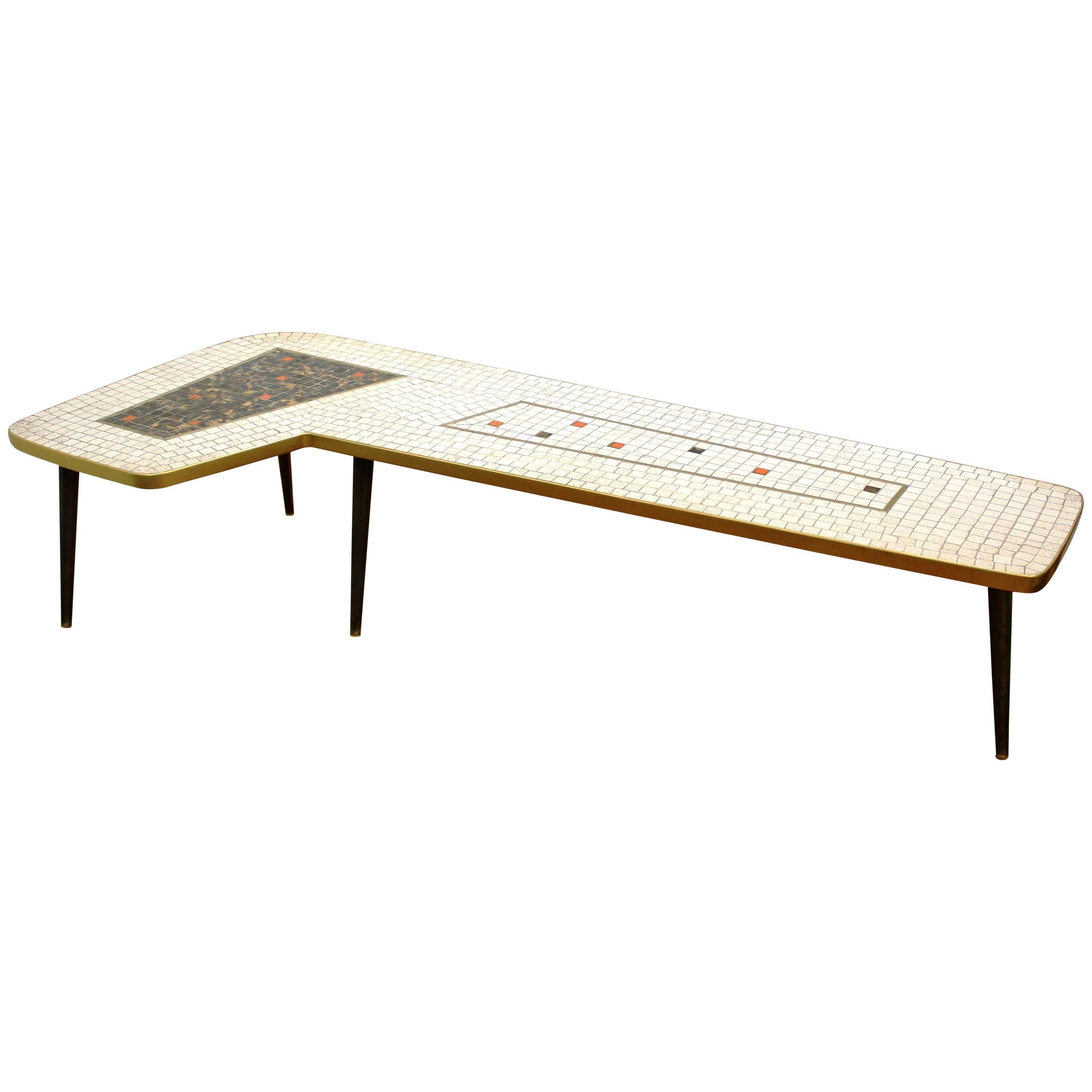 Mid-Century Modern Googie Style Mosaic Coffee Table