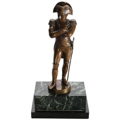 French Bronze Napoleon in Military Uniform by O. Senmustas Ser, 20th Century