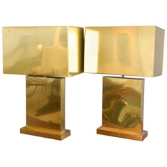 Pair of Brass Lamps by Curtis Jere, 1976