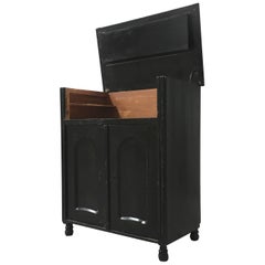 Black Antique European Dry Bar Cabinet
