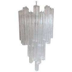 Large Tronchi Chandelier by Toni Zuccheri for Venini, Italy