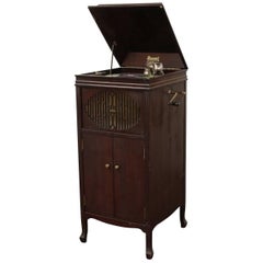 Antike Brunswick Victrola in Mahagoni Kabinett