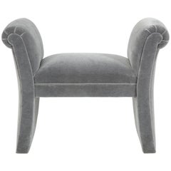 Hollywood Regency Style Upholstered Bench