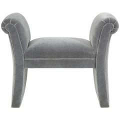 Hollywood Regency Style Upholstered Bench 4