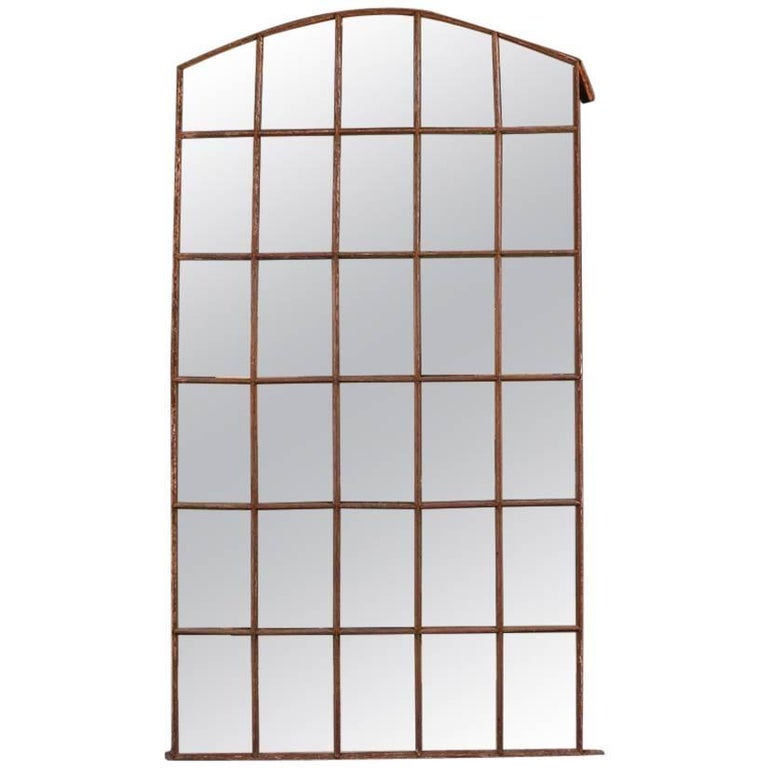 19th Century French Metal Window Mirror at 1stDibs