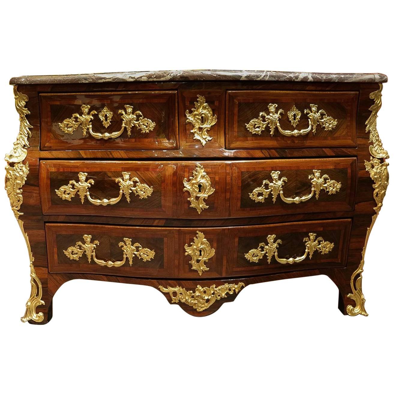 Mid-18th Century French Louis XV Period Commode Sign by Nicolas Berthelmi For Sale