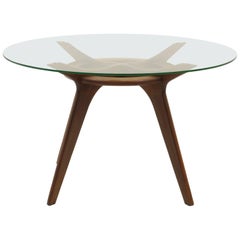 Round Glass Top Dining Table by Adrian Pearsall for Craft Associates