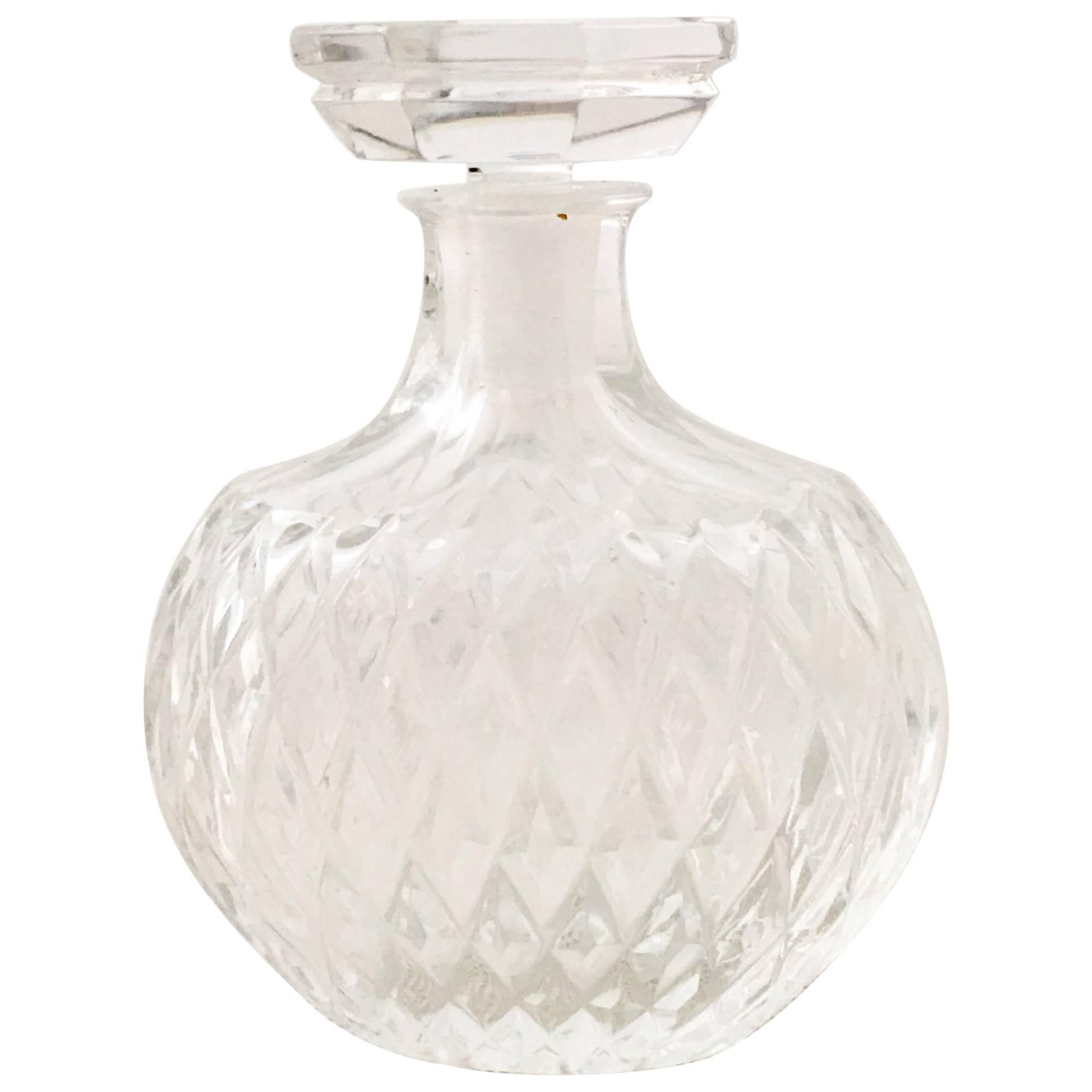 Lalique France Cut Crystal Perfume Decanter Bottle-Signed