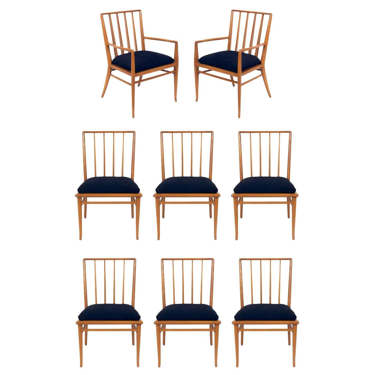 Set of Eight Dining Chairs by T.H. Robsjohn-Gibbings