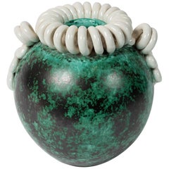 Art Deco Glazed Ceramic Vase by St-Radegonde