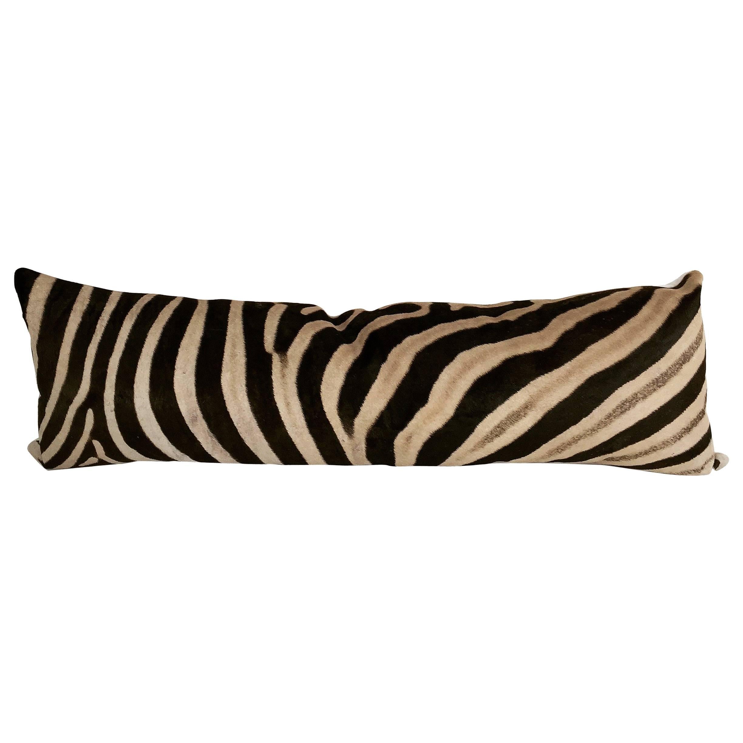 Forsyth Luxury Zebra Hide King Pillow For Sale
