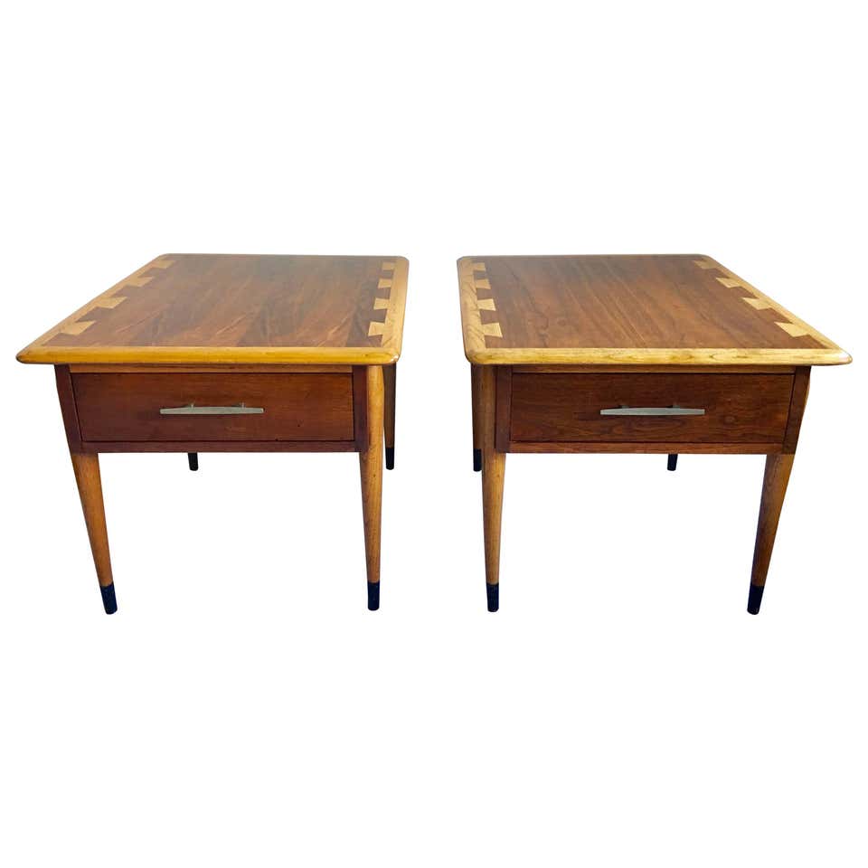 Rare Lovely Lane Acclaim Walnut Hall Console Table, Mid-Century Modern