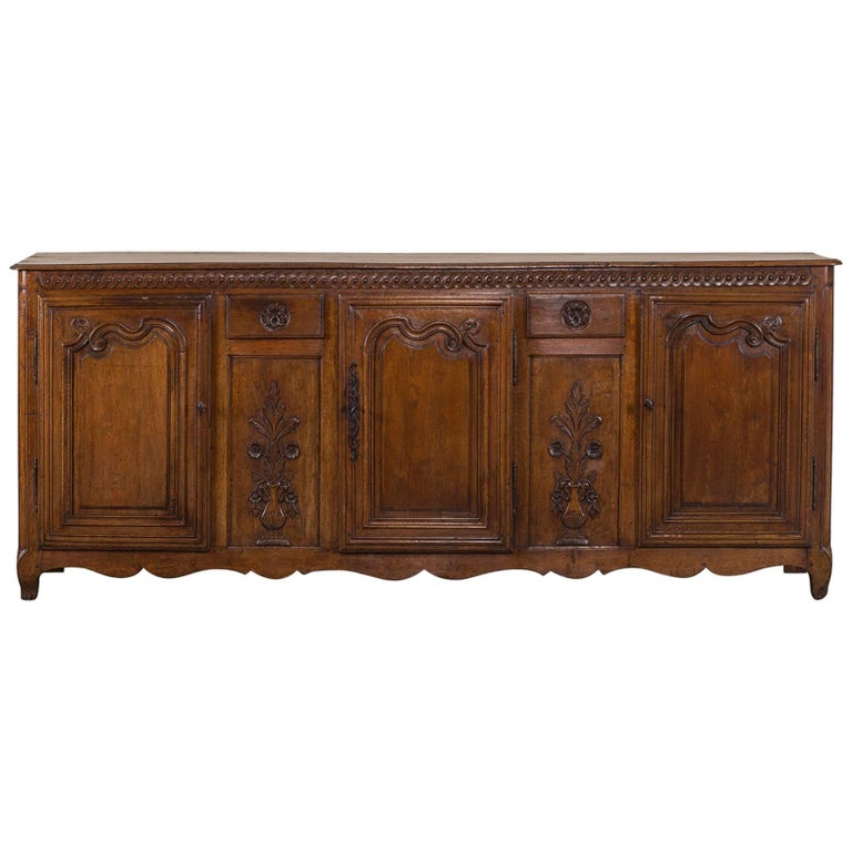 Antique French Louis XV Period Carved Oak Enfilade, Circa 1760 For Antique French Louis XV Period Carved Oak Enfilade, circa 1760 For Sale - Antique French Louis XV Period Carved Oak Enfilade, Circa 1760 For