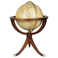 French Terrestrial Globe on Mahogany Stand 4
