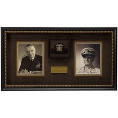 Vintage Admiral Chester Nimitz & Admiral William "Bull" Halsey, Five-Star Signed Photos