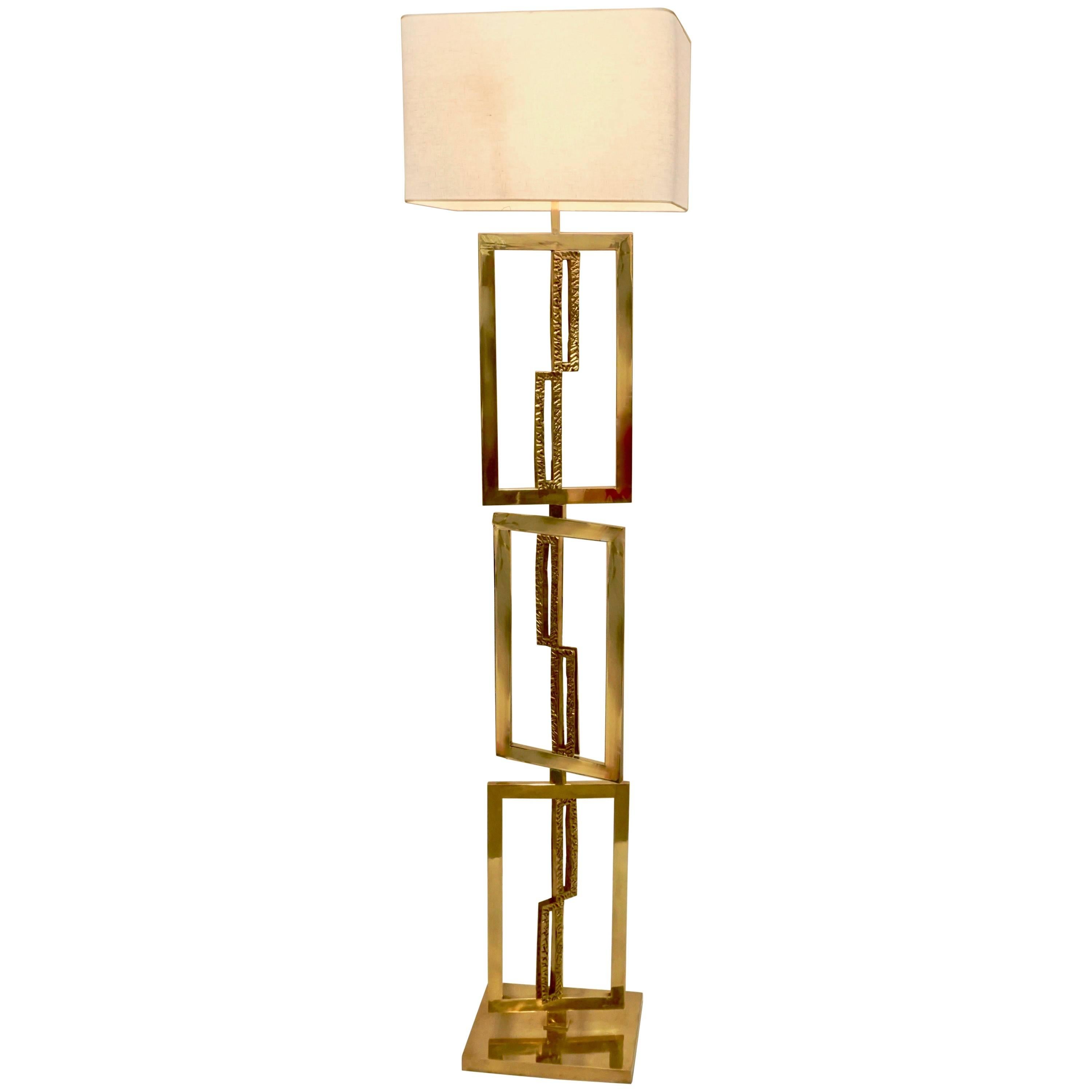 gold brass floor lamp