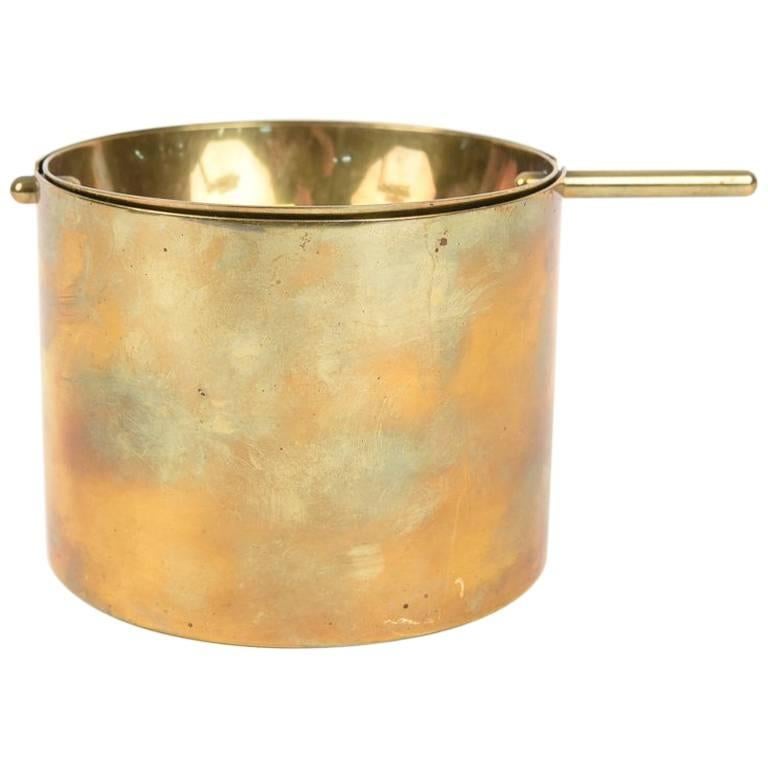Rare Limited Brass Cylinda-Line Ashtray by Arne Jacobsen for Stelton