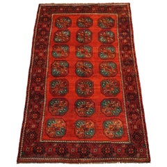Persian Antique Turkoman Tribal Rug with Abrash, circa 1930 10