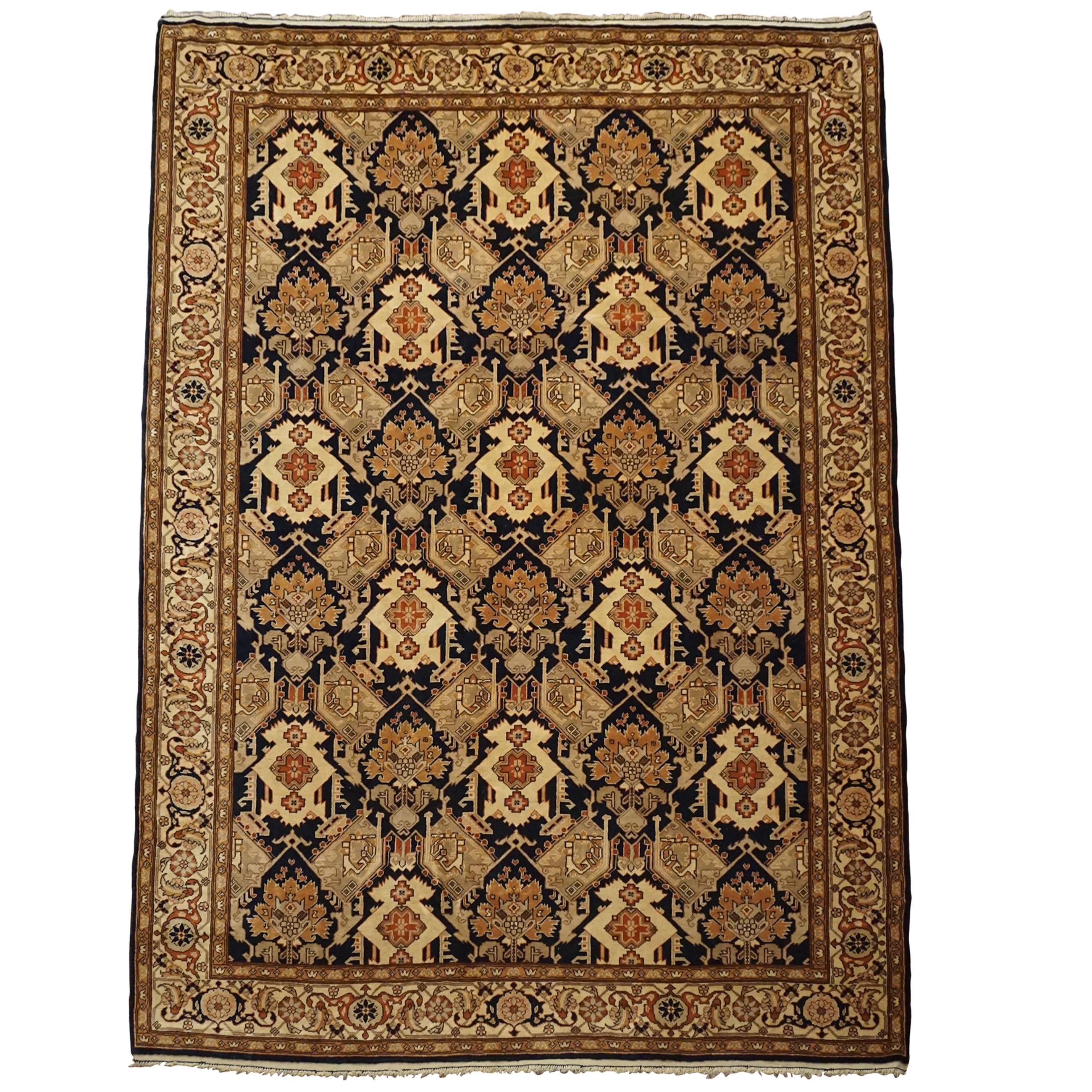 Persian Farahan Fine Hand-Knotted Wool Rug, circa 1970 For Sale