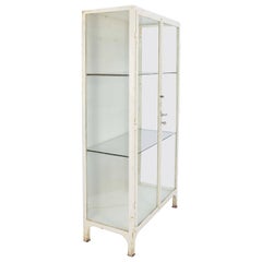 Up to Three 1940s Double Bank Steel Medical Cabinet