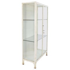 Up to Three 1940s Double Bank Steel Medical Cabinet 12