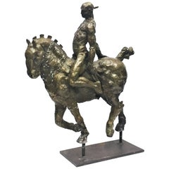 Javier Marín, Hombre a Caballo, Contemporary Mexican Bronze Sculpture, ca. 1998