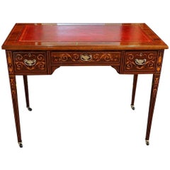 Edwardian Inlaid Rosewood Writing Table