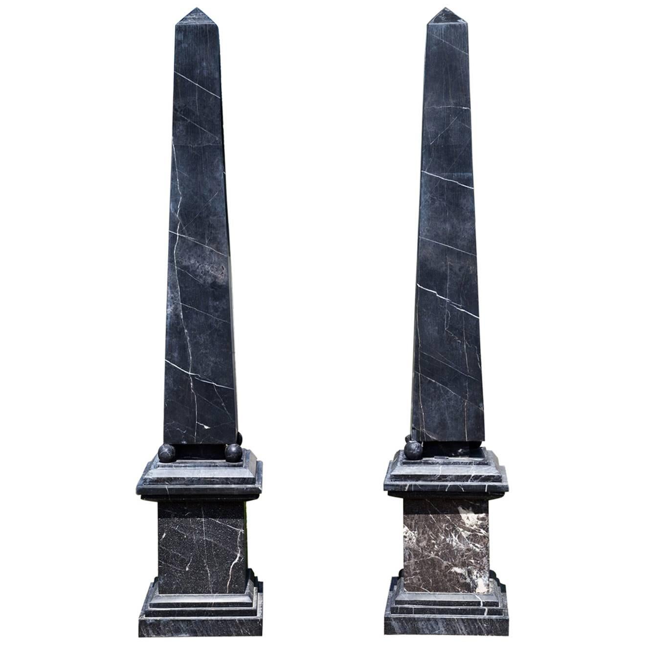 Black Marble Obelisks