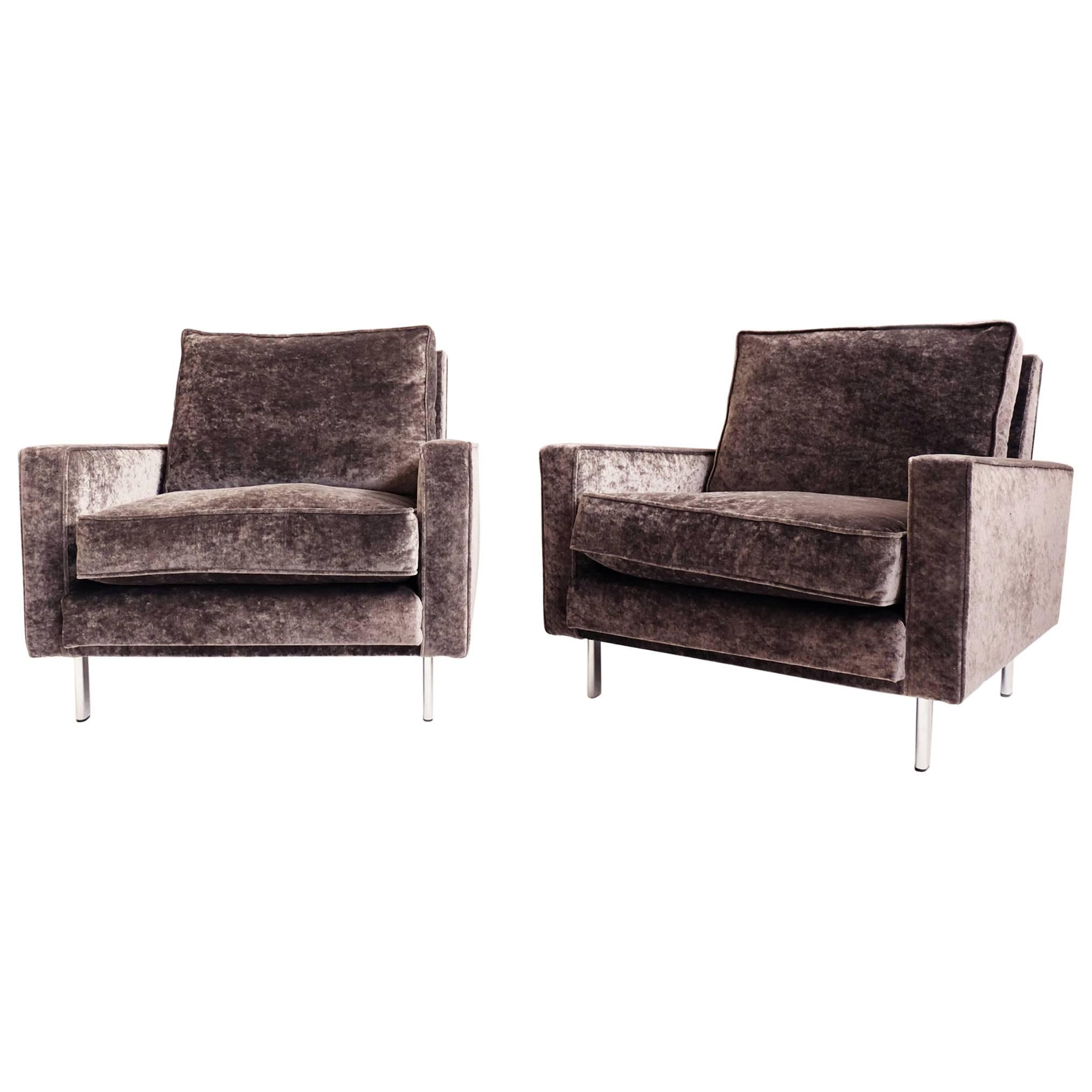Clean Line Pair of Armchairs