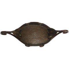 Nics Frères, an Art Nouveau Wrought and Hammered Iron Ashtray