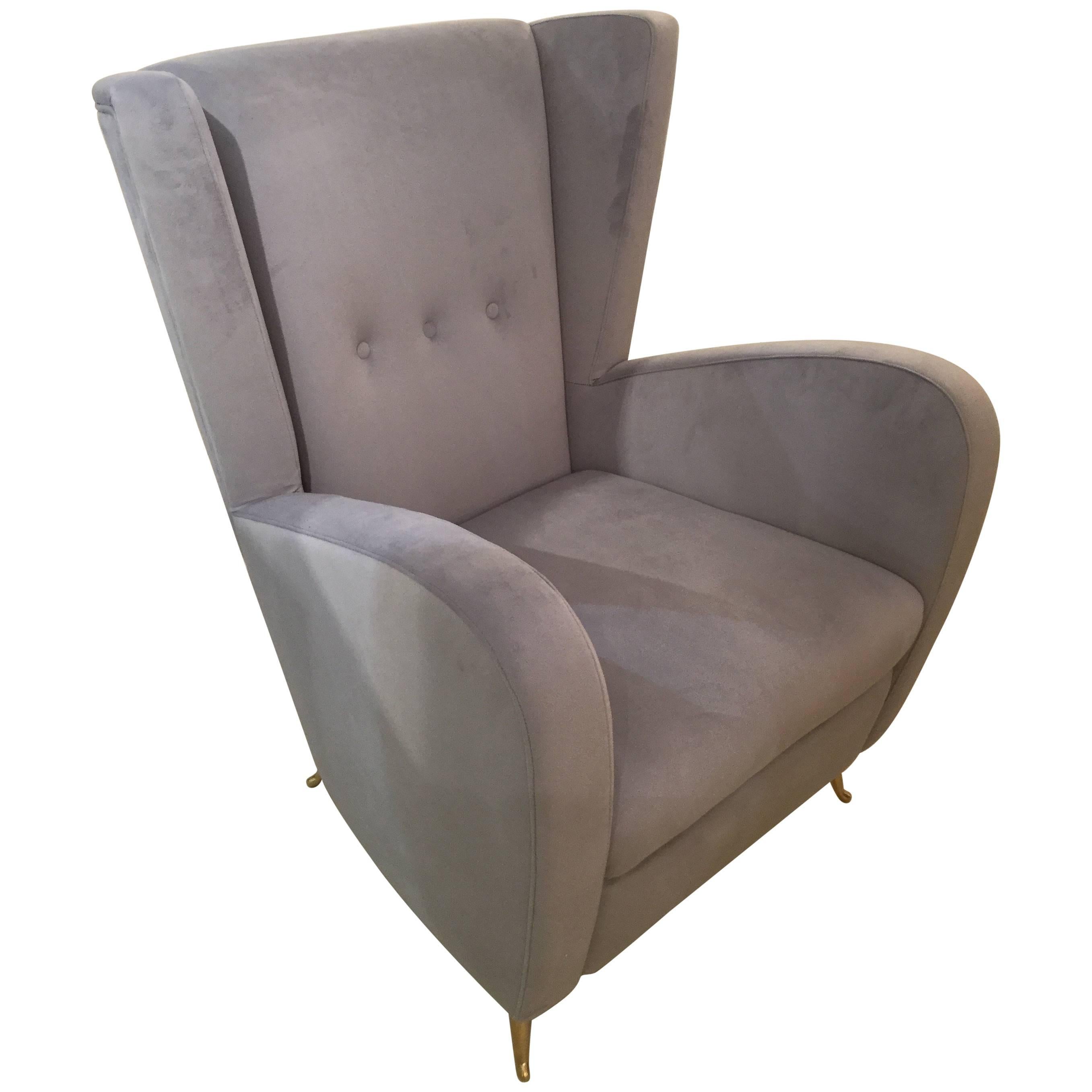 Pair of  Italian Armchairs in the Style of Gio Ponti