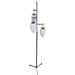 Elegant Floor Lamp Stilnovo, Brass and Glass, Italy, 1960 12