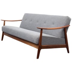 1960s Couch with Folding Function, Teak