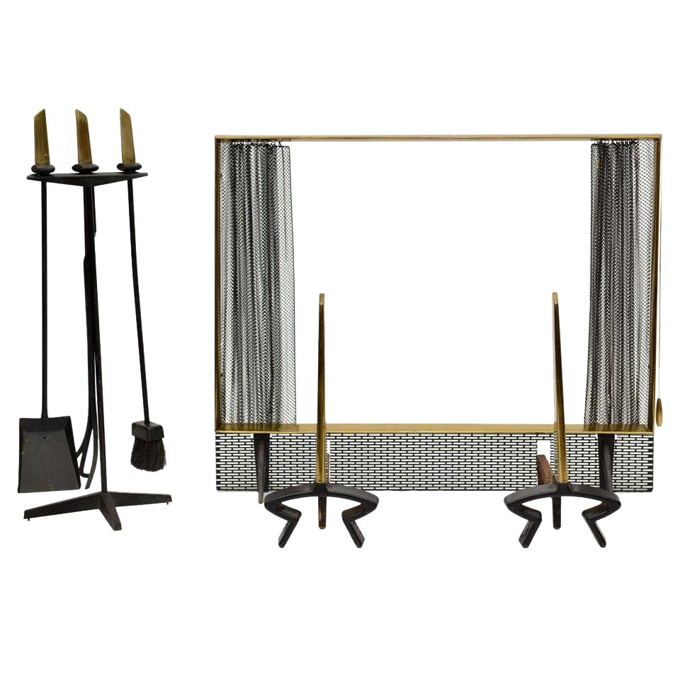 Donald Deskey Ensemble complet de cheminées d'époque