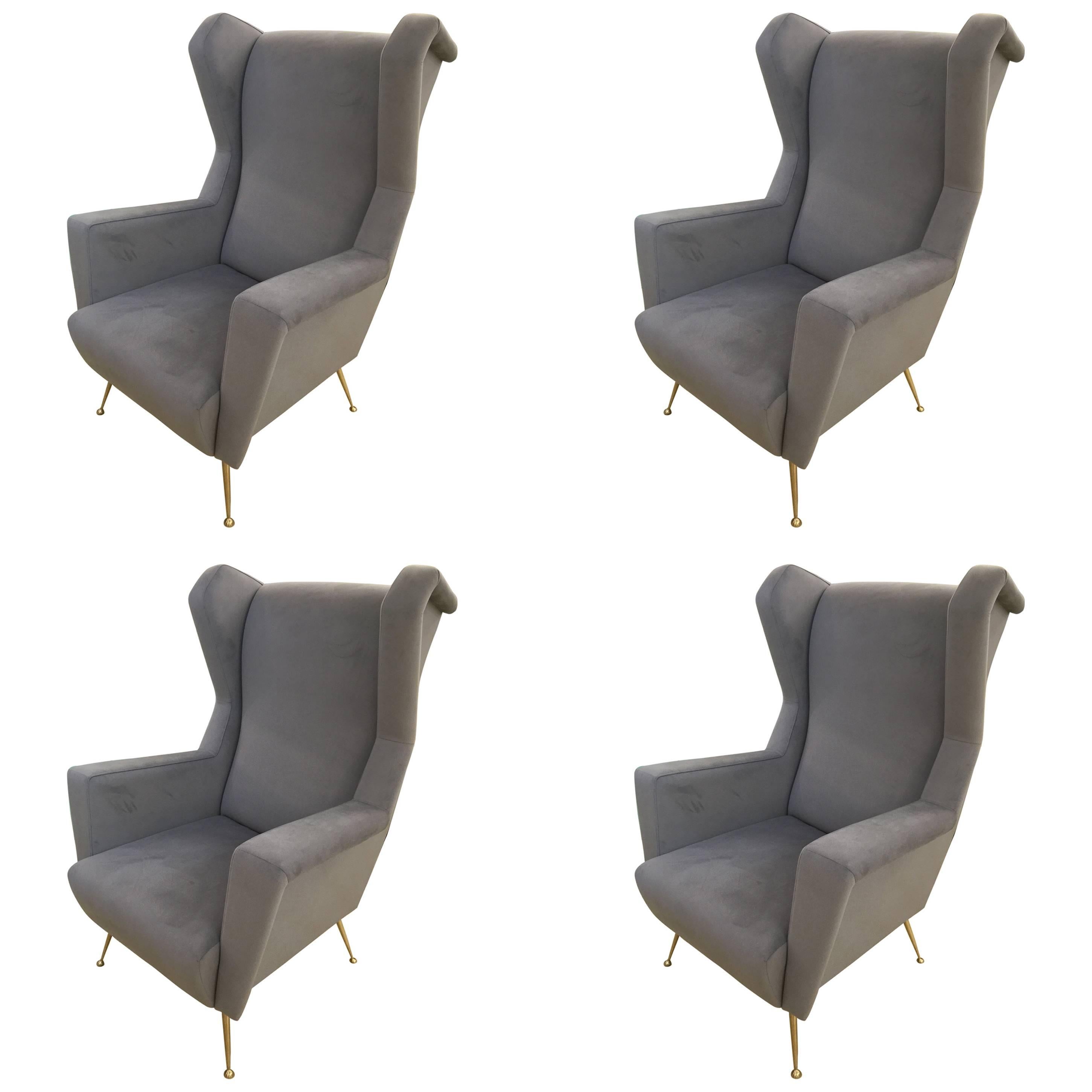 Four Armchairs Style of Gio Ponti