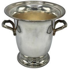 1940s Large Silver-Plate Wine Chiller Ice Bucket