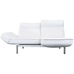 De Sede DS 450 Designer Leather Sofa White Two-Seat Function Modern