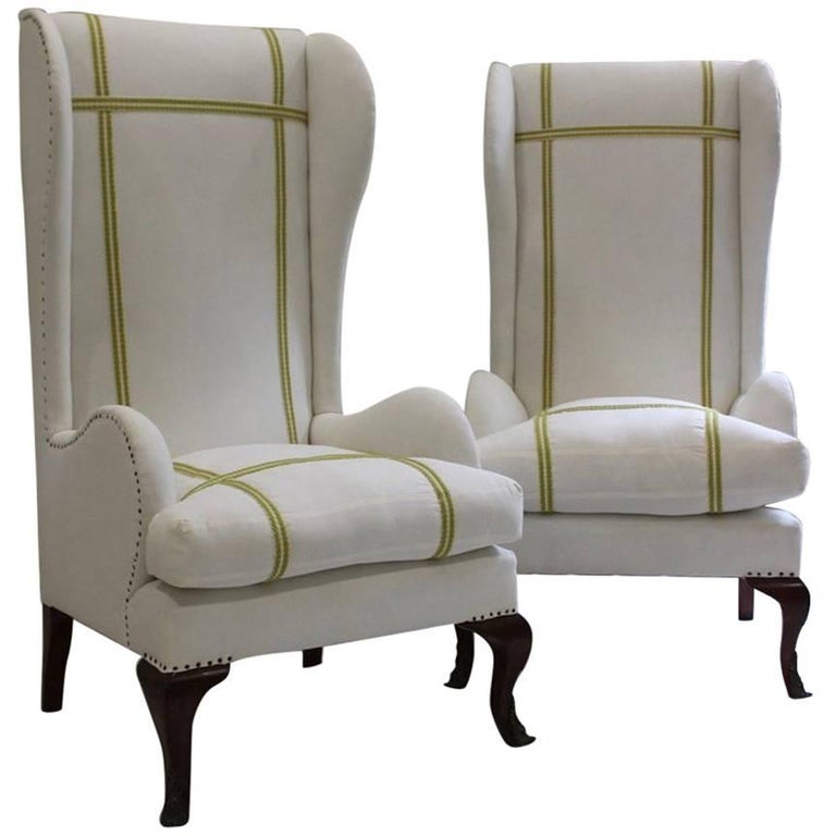 Pair of III Style Wingback Armchairs, Early 20th Century For