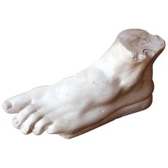 Good Early 20th Century Neoclassical Style Grand Tour Plaster Model of a Foot