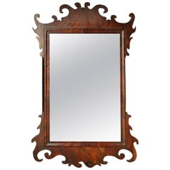 18th Century Mahogany Fret Work Mirror